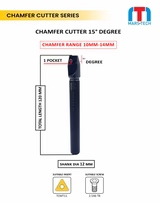 Chamfer Cutter 15/60 Degree pack of 1