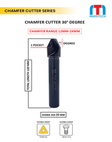 30° chamfer cutter for CNC

