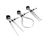 Metal precision measurement tool set with multiple calipers