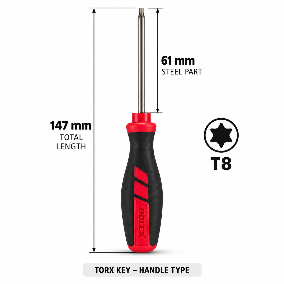 HOLEX T8 Torx key screwdriver