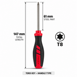 HOLEX T8 Torx key screwdriver