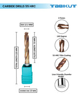 Tabikut drill 12 mm ,12.1 mm ,12.5 mm pack of 1 (1 piece as per size choosen )