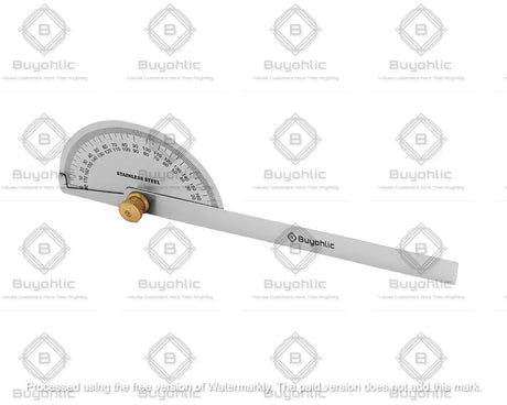 Buyohlic Stainless Steel Protractor 0-180 degrees Machine Tools