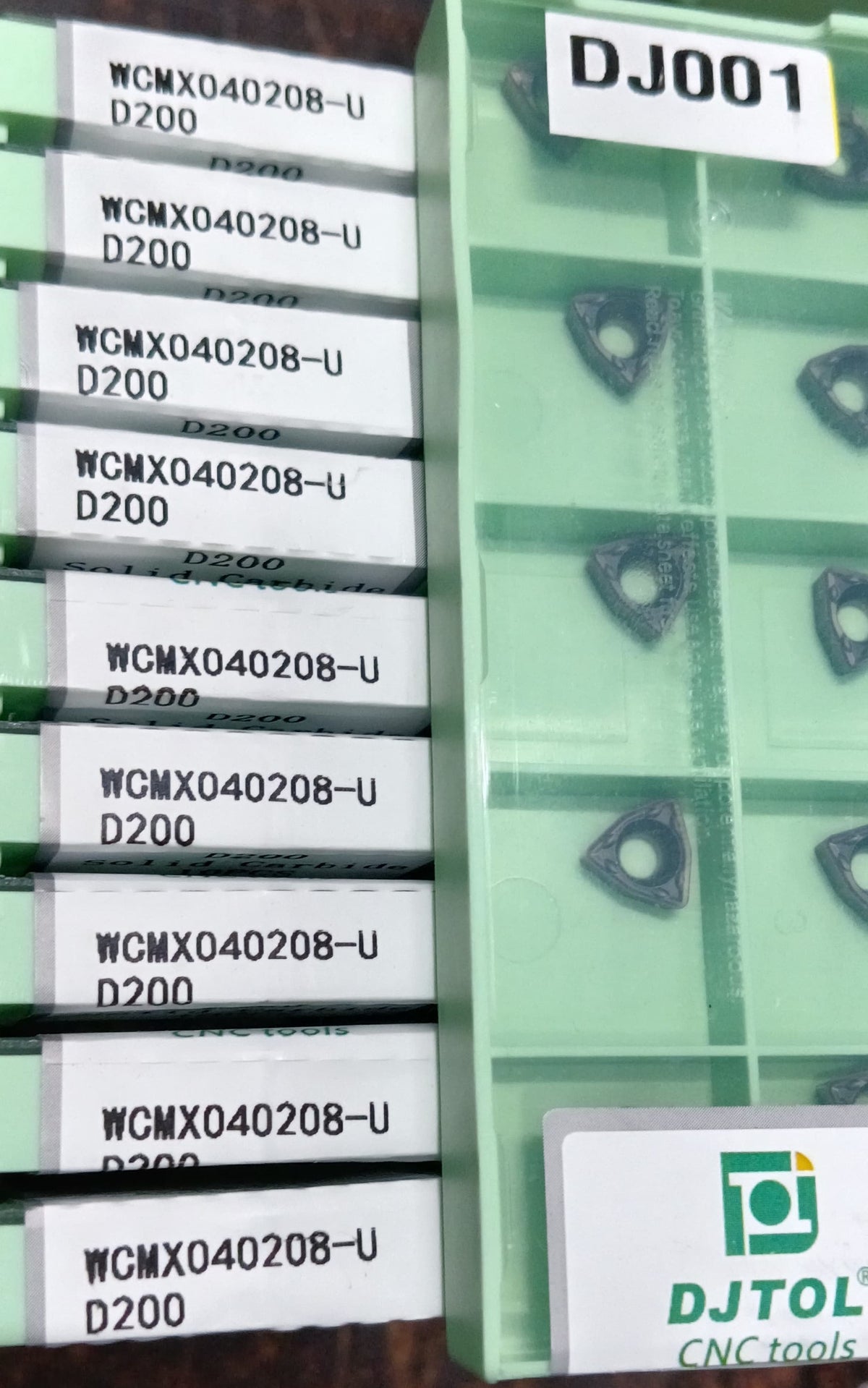 DJTOL WCMX040208-U CNC Router Inserts