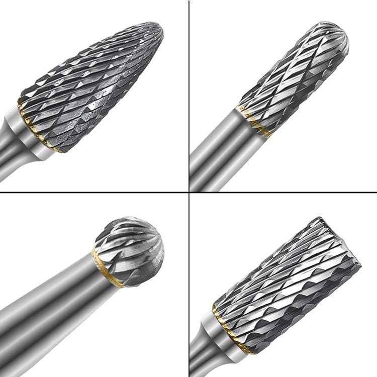 Double cut carbide rotary burr heads