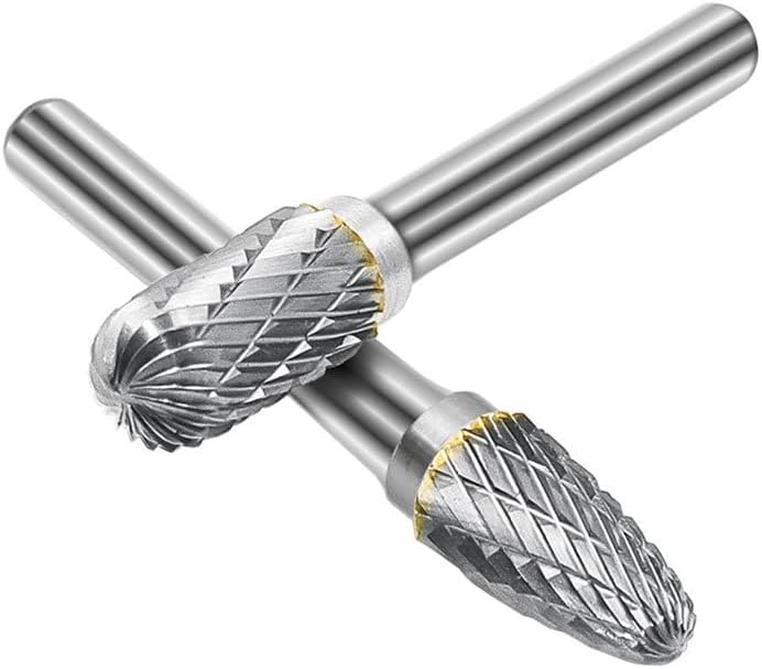 Double cut carbide rotary burr bits
