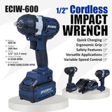 JRSDRIVE 18V Cordless Impact Wrench