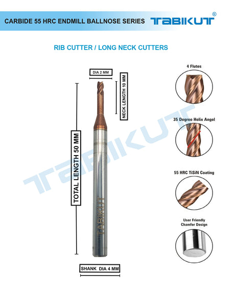 2 mm ball nose cutter