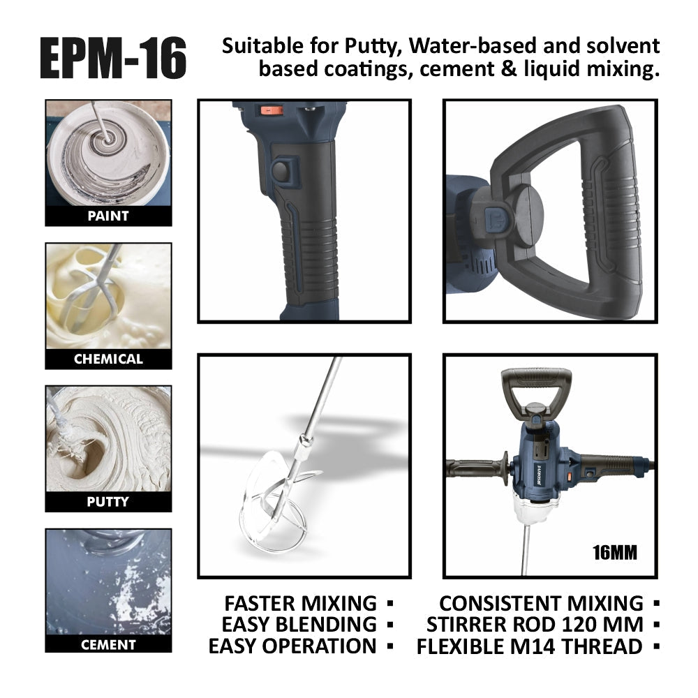 PAINT MIXER 16MM 120MM ROD 