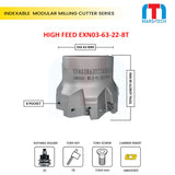 Indexable modular milling cutter 
