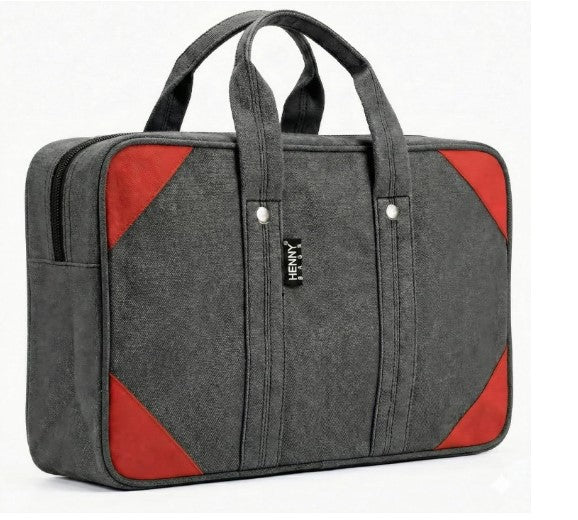 HENNY BAGS Canvas Tool Bag. Extra Heavy Duty Tool Bag for Electrician, Technician,Service Engineer,Mechanic, Plumber, Carpenter|ProMax Strong Canvas Tool Bag with 2 Inside Zipper Pockets