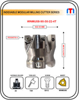 Indexable modular milling cutter 