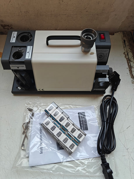 White machine with black components