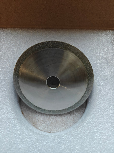Metal grinding wheel in a protective packaging 