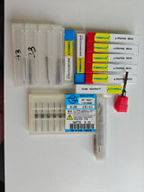 Carbide endmills and hss drills pack of 25