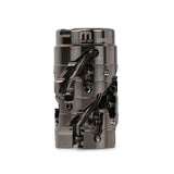 Metallic device with intricate design 