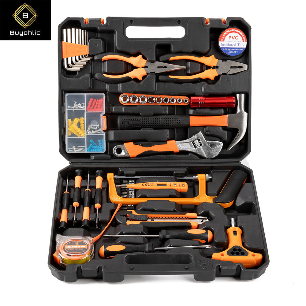 Complete Home Tool Kit Set in durable storage case
