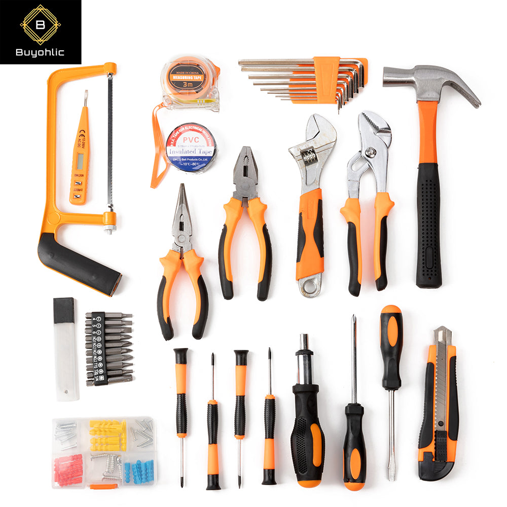 Essential Home Improvement Tools with multiple accessories