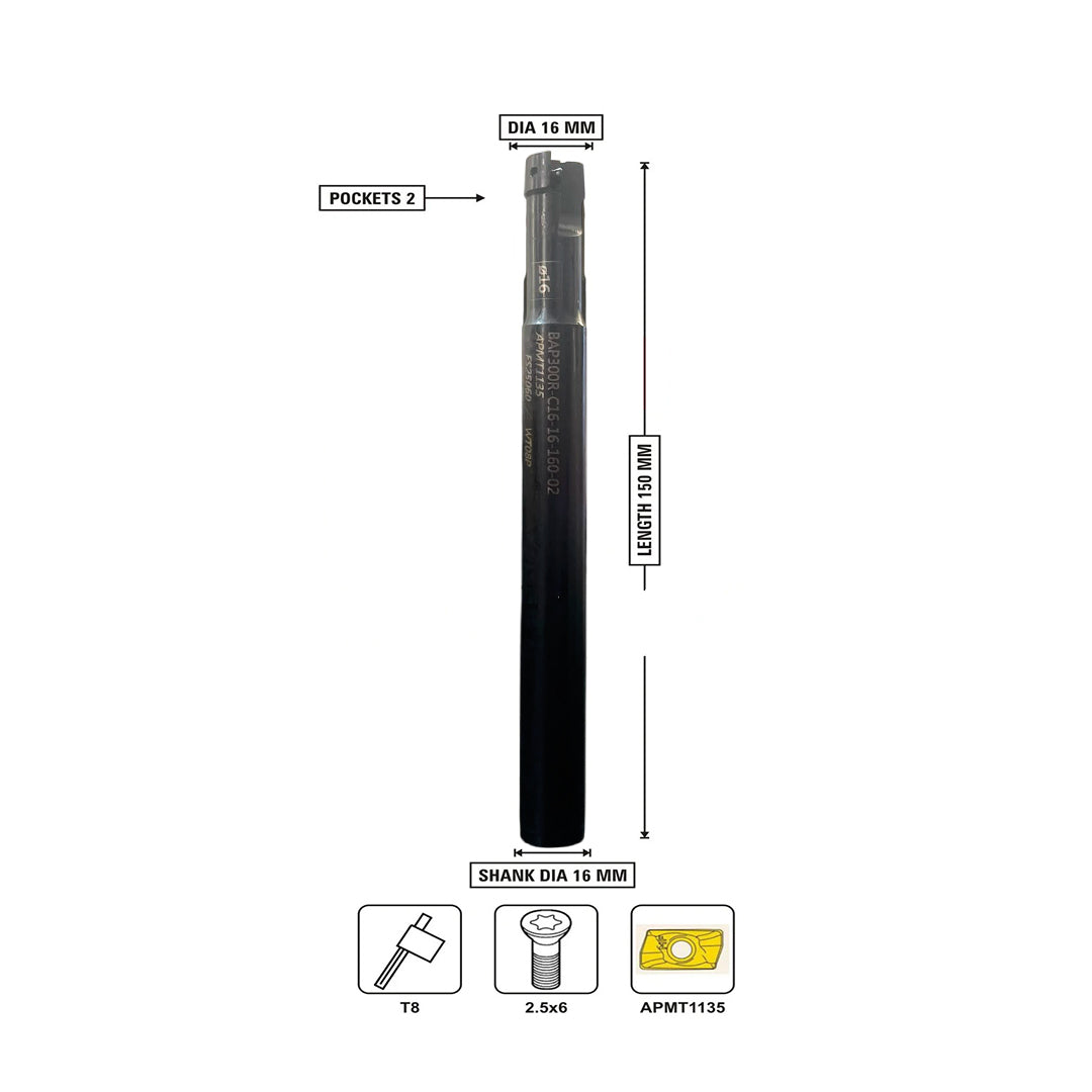 Indexable Inserted cutters 16/20/25/32 mm Pack of 10