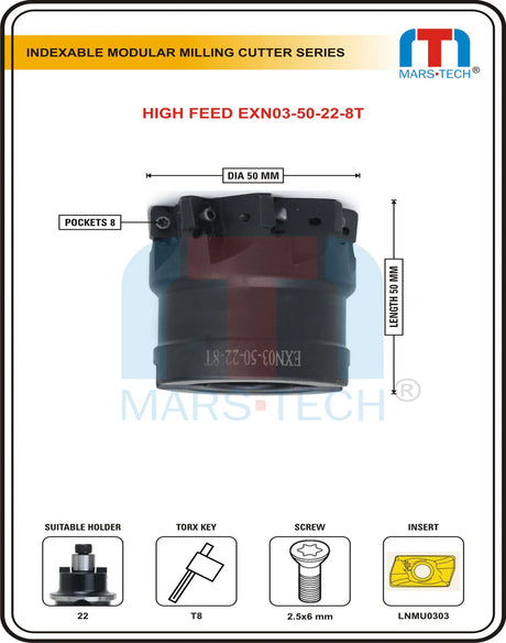 indexable modular milling cutter 