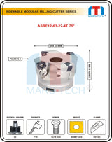 SDMT1205 High feed cutter dia 50/63/80 suitable to tabikut Deskar Gesac brand pack of 1