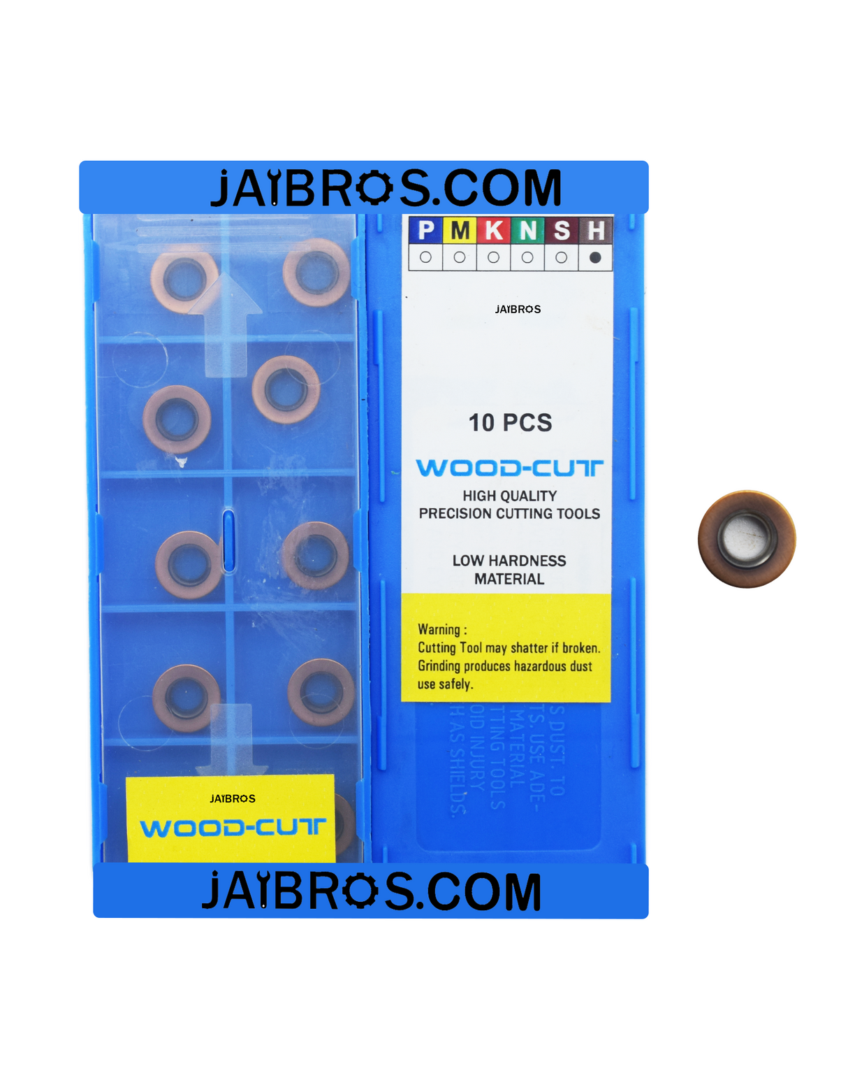 A pack of 10 wood cutting carbide inserts