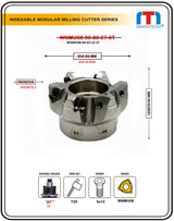 Indexable modular milling cutter 