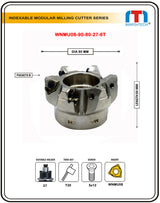 Indexable modular milling cutter