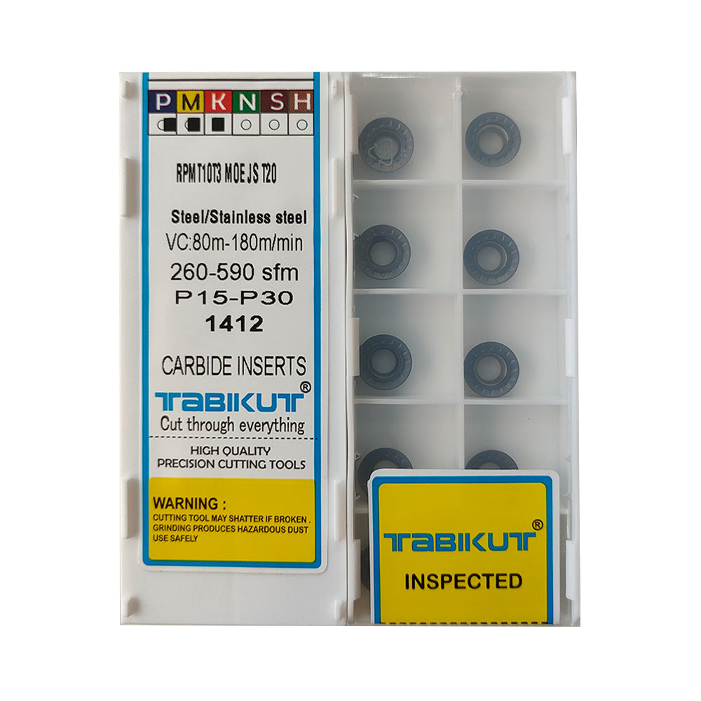 R5 RPMT10T3 carbide insert for steel stainless steel T20 pack of 10