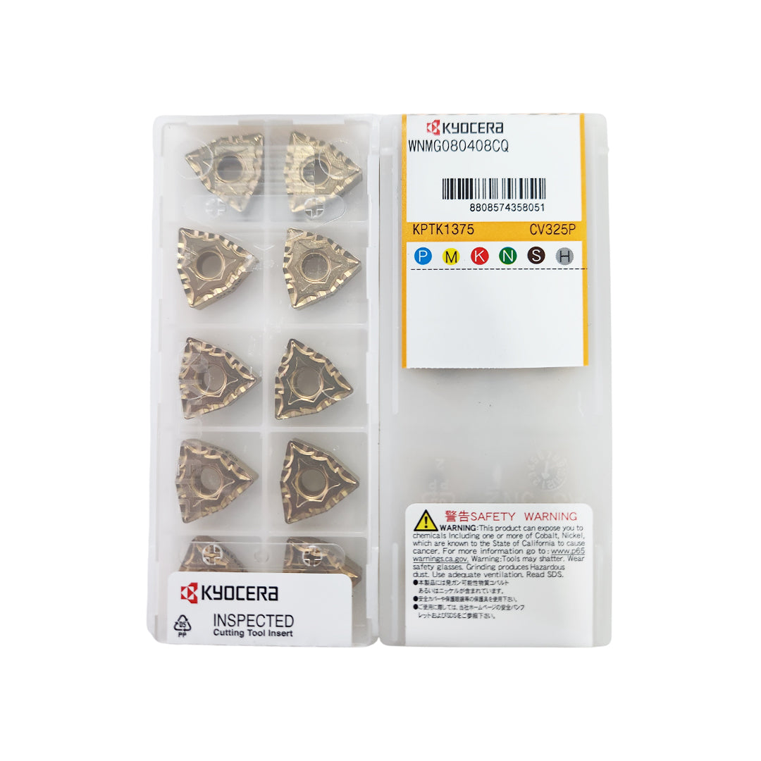 Packaged set of Kyocera cutting tool inserts
