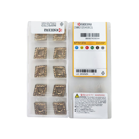 Kyocera turning insert CNMG120404/08 cq cv325 pack of 10