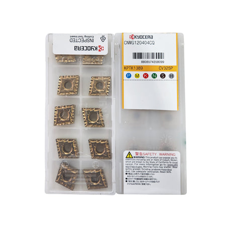 Kyocera turning insert CNMG120404/08 cq cv325 pack of 10