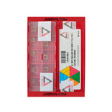 Red packaging of metal cutting inserts 