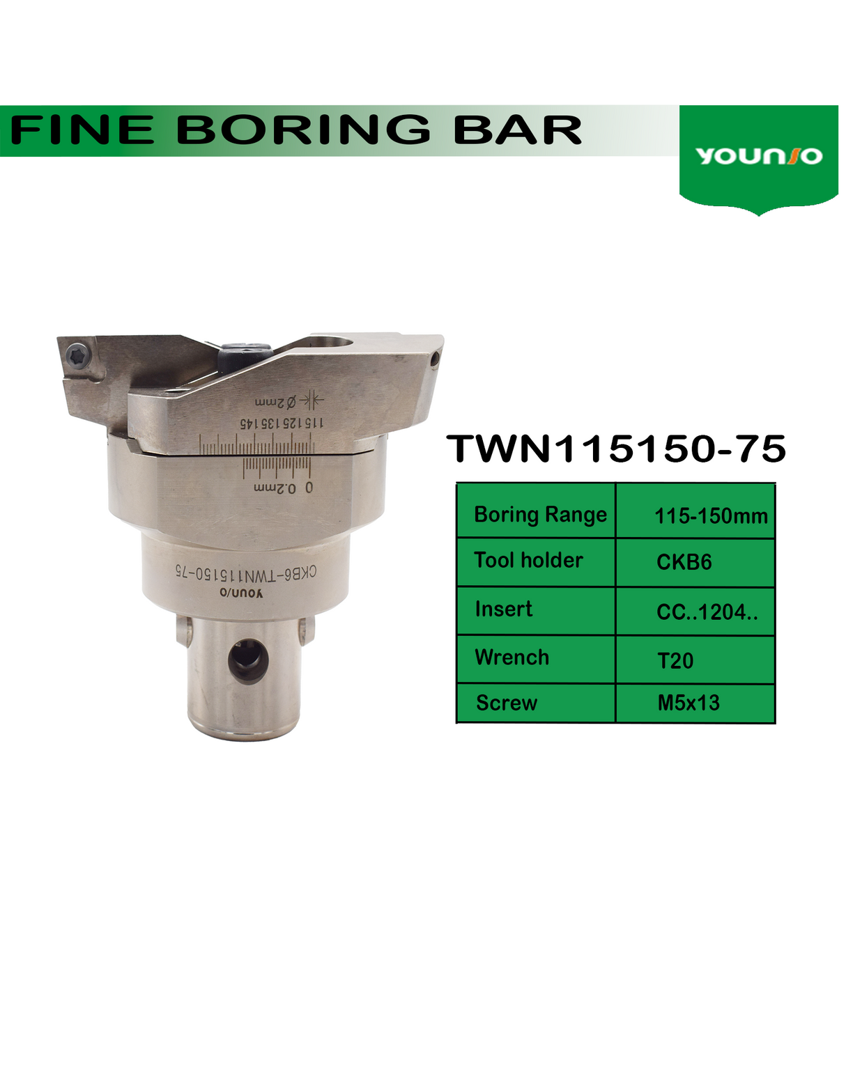 20–60 mm boring head twin type