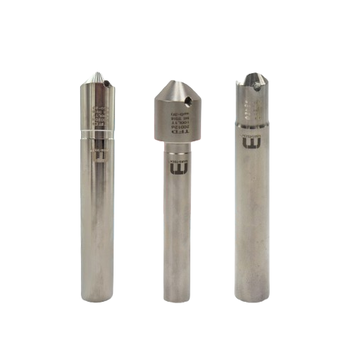 Three metal drill bits 