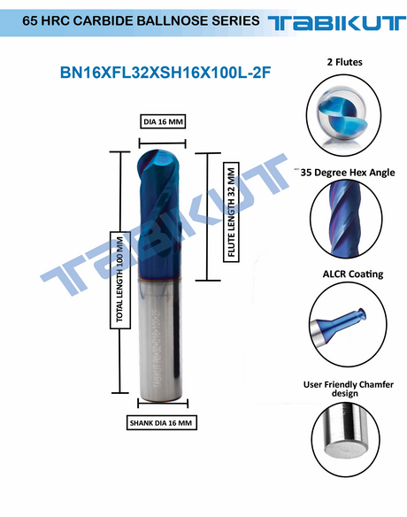 Blue carbide end mill