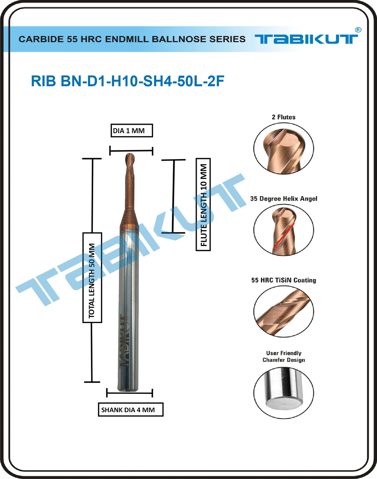 Brown carbide end mill