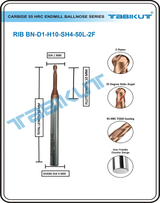 Brown carbide end mill