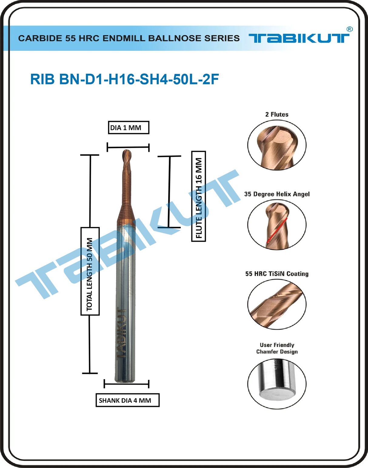 Brown carbide end mill
