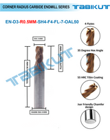Ball nose end mill with packaging