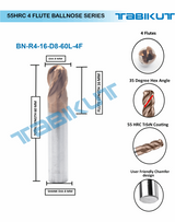 Coated carbide end mill