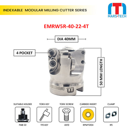 40 mm bull nose modular cutter R6	