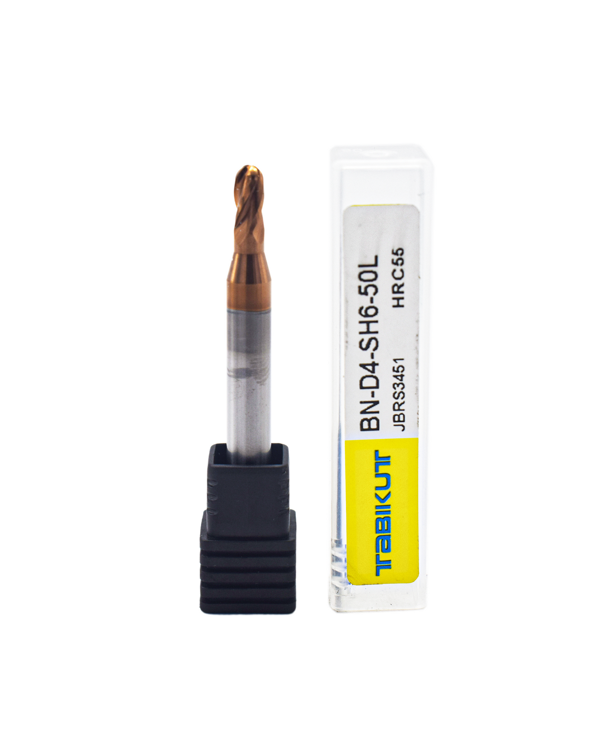 Tabikut 6mm Shank 4mm Ballnose 4 Flute 55 HRC end mill