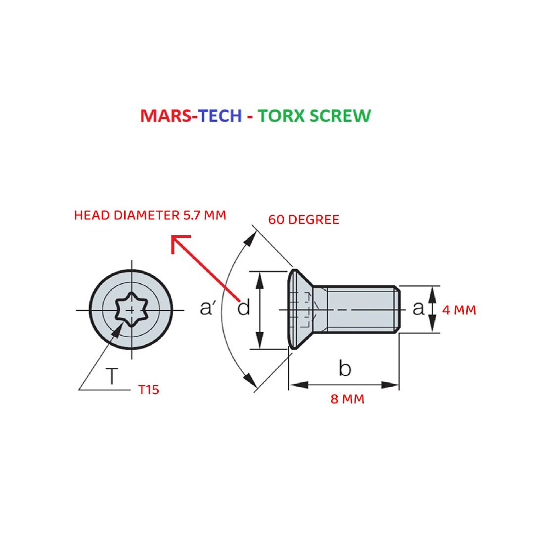 Grey Torx Screw 4mm 8/10/12/14 Mm Long Pack Of 100