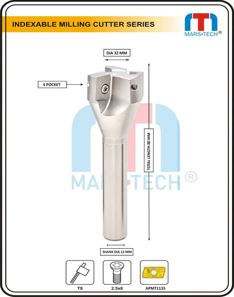 Mars-Tech Indexable Milling Cutter