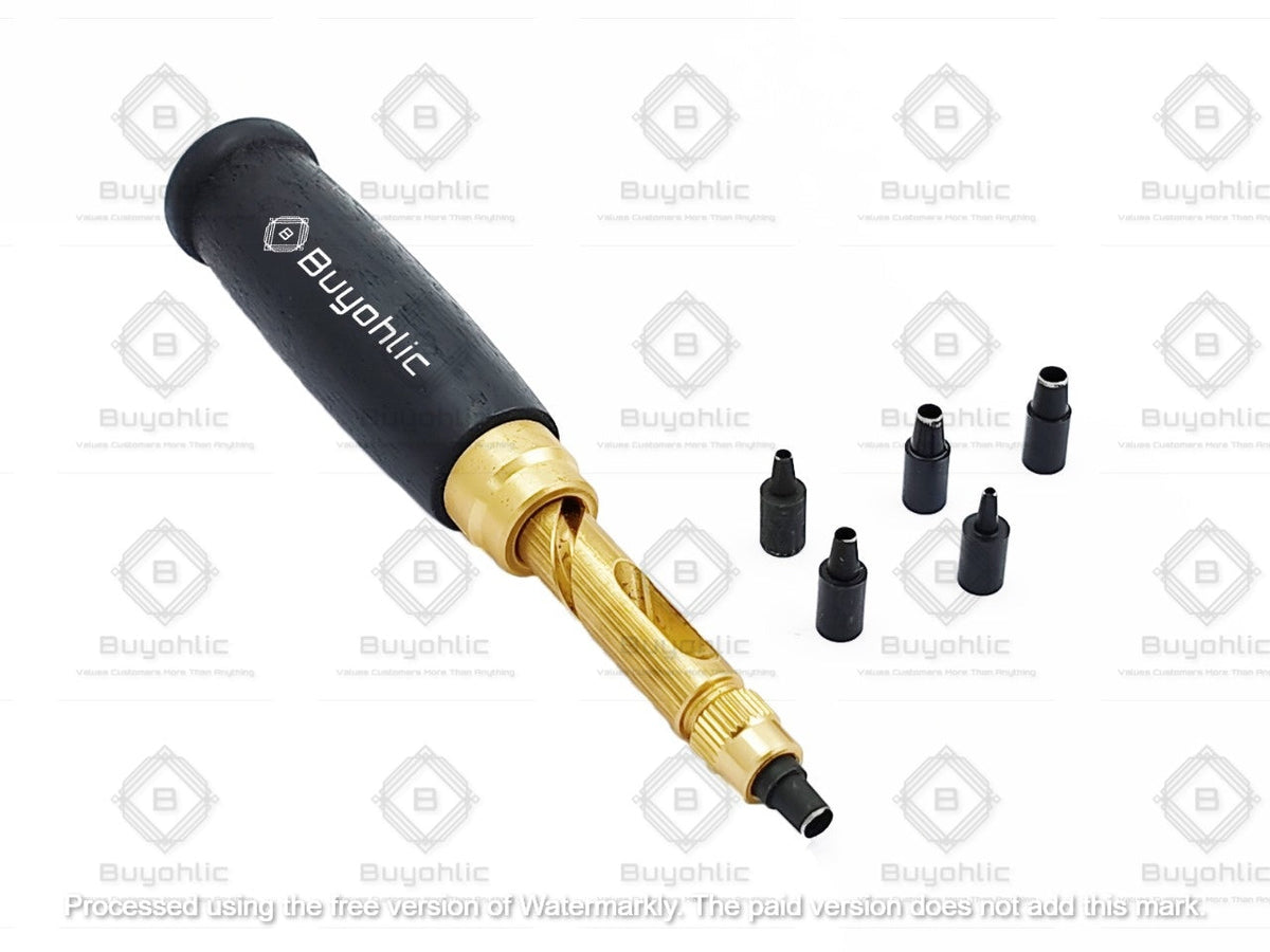 Automatic screw leather hole punch 
