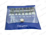 Eight piece drive pin punch pouch