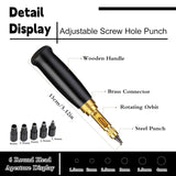 Adjustable leather screw hole punch dimensions