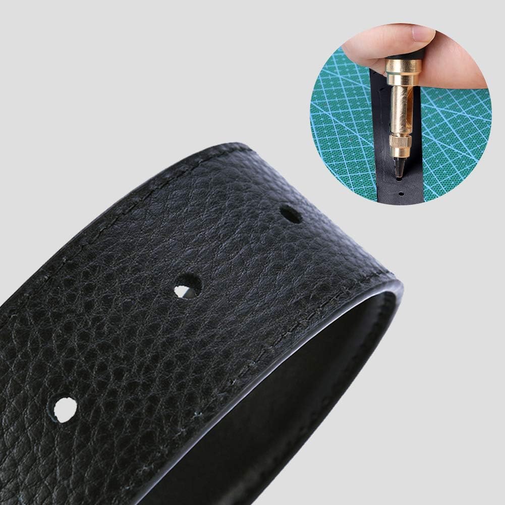 Using leather screw hole punch tool