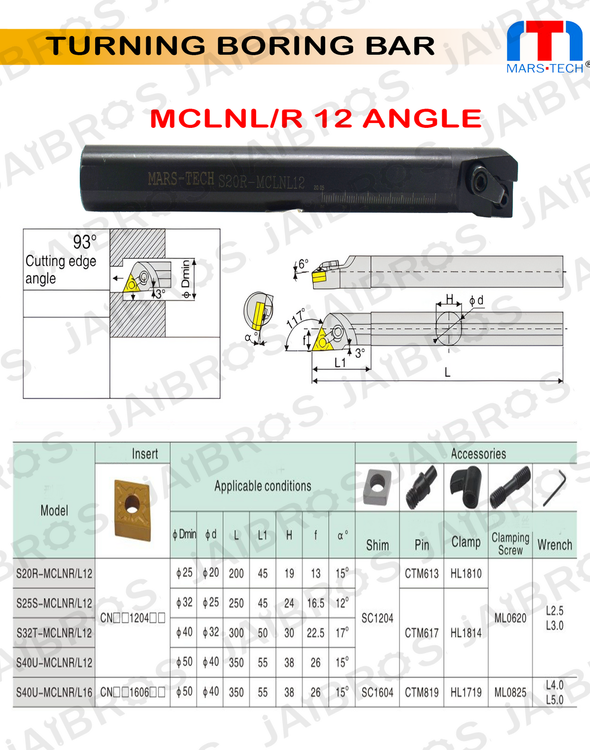 buy MCLNR CNMG1204 boring bar in India	
